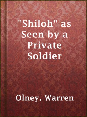 cover image of "Shiloh" as Seen by a Private Soldier